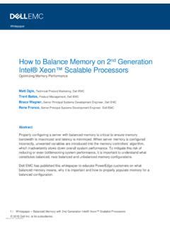 How to Balance Memory on 2 Generation Scalable Processors .